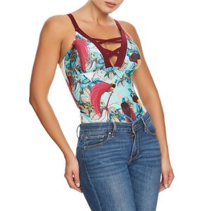 Vestido de baño con control de abdomen y realice de busto con estampado
