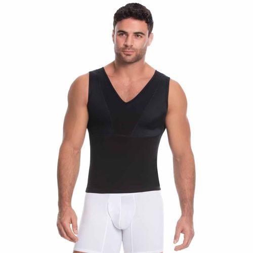 Camisilla masculina con control y moldeo de abdomen y pecho