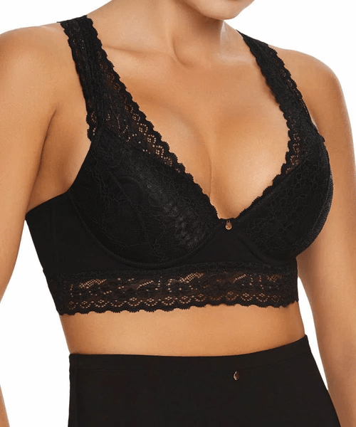 Brasier con encaje con realce de busto