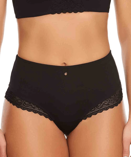 Panty en encaje tipo tanga con control de abdomen bajo