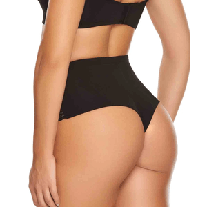 Panty en encaje tipo tanga con control de abdomen bajo