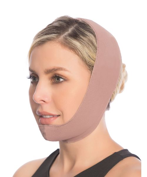 Mentonera postquirúrgica para cirugía de mentón y cuello con compresión