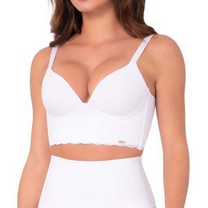 Brasier en encaje con base ancha para control de abdomen alto