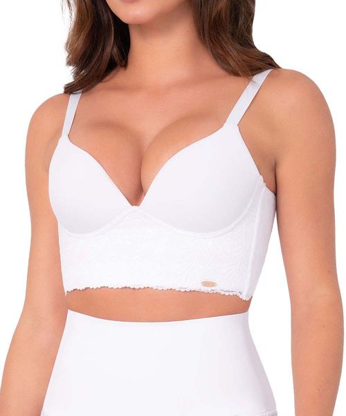 Brasier en encaje con base ancha para control de abdomen alto