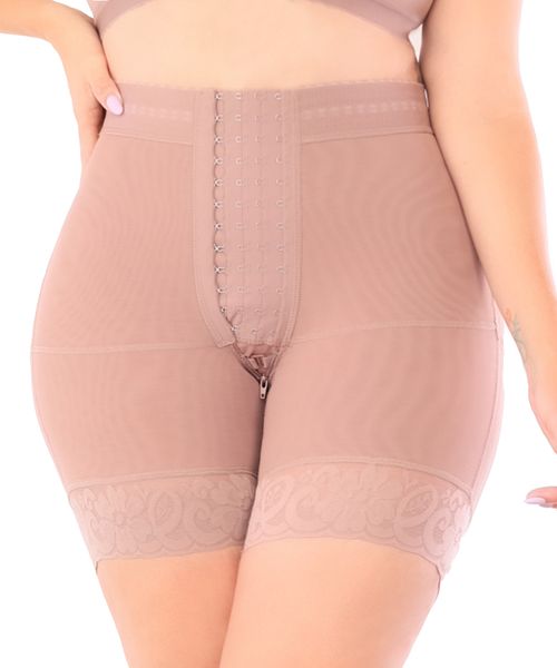 Panty faja moldeadora de alta compresión y realce de glúteos a media pierna