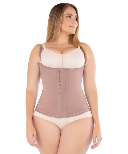 Cinturilla moldeadora alta compresión con soporte lumbar y reducción de talla