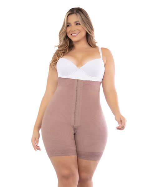 Faja tipo panty media pierna de alta compresión y realce de glúteo