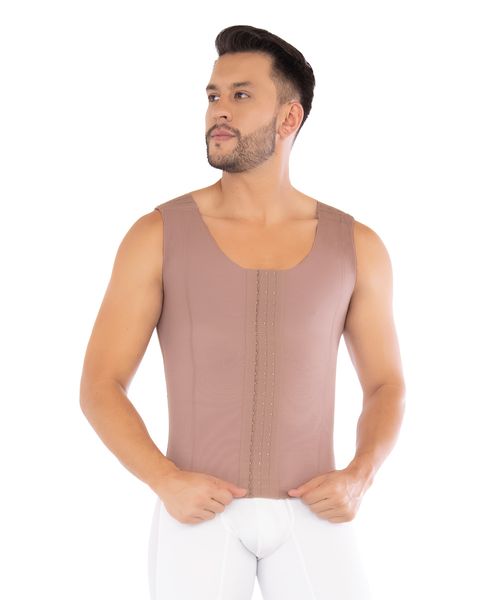 Faja chaleco postquirúrgico con compresión alta en abdomen, pecho y espalda