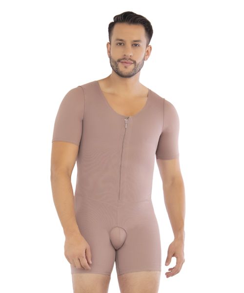 Faja postquirúrgica para hombre de alta compresión con control completo