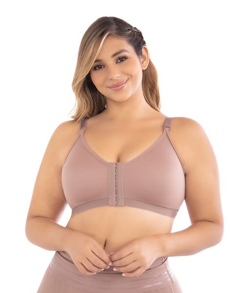 Brasier postquirúrgico tipo top con soporte para recuperación de tejidos