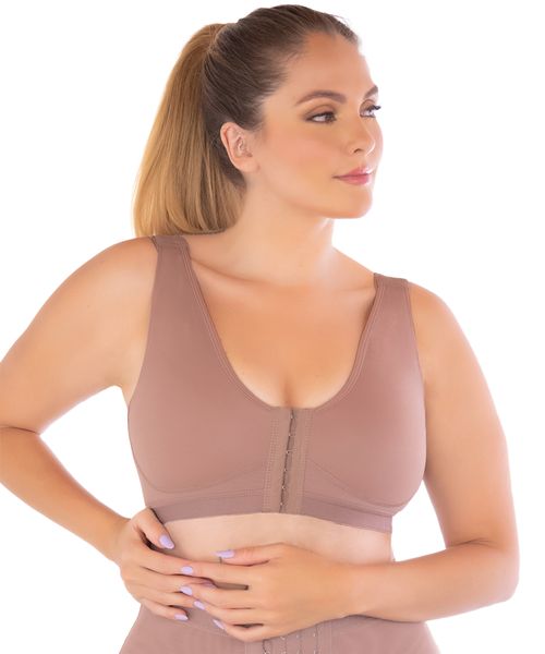 Brasier postquirúrgico multifuncional con control del busto