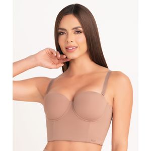 Brasier strapless con base ancha y control de espalda